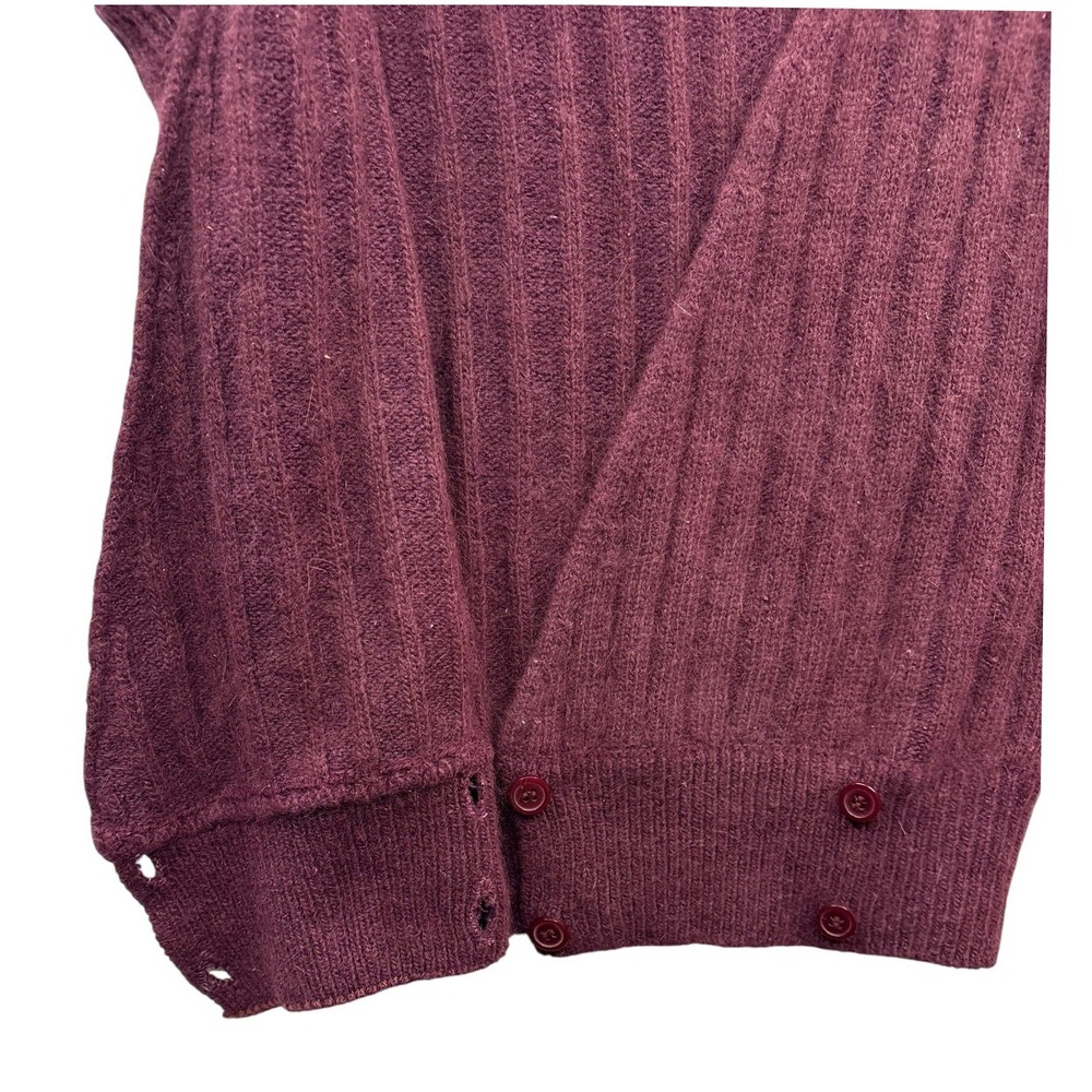 Vintage Cassidy Angora Silk‎ Wrap Sweater Vest Plum Soft Girl Cozy 90s Preppy S - Picture 4 of 6
